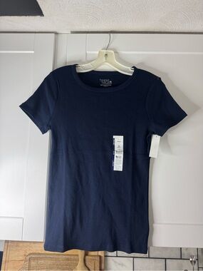 Blue Fitted T Shirt